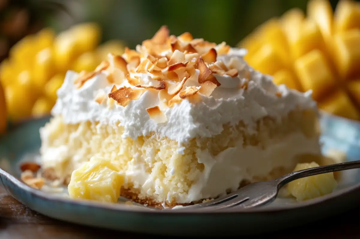 Coconut Tres Leches Cake with a Tropical Twist