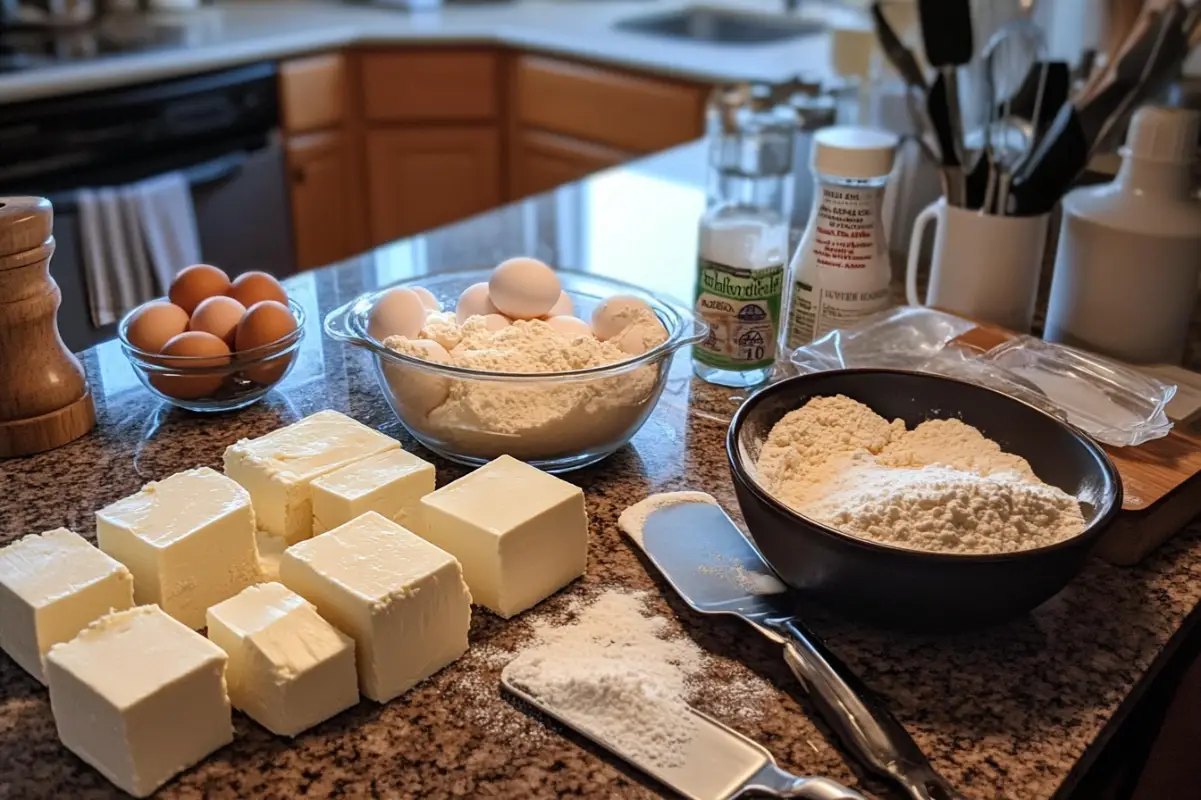 Ingredients for Philadelphia Cheesecake