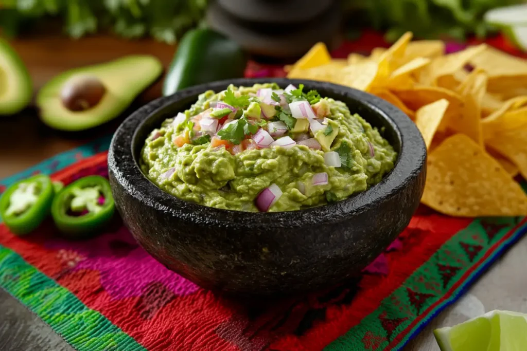 What is traditional guacamole made of