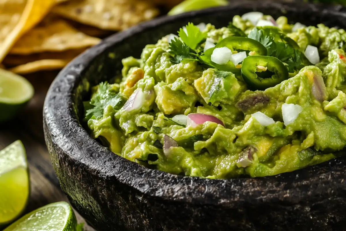 What is traditional guacamole made of