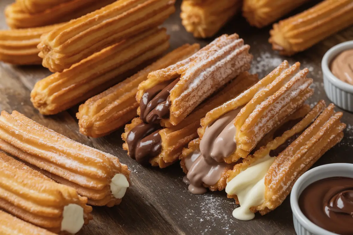 Churro filling ingredients, churro fillings, popular churro fillings, churro filling recipes