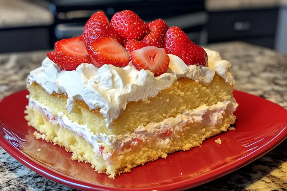 strawberry tres leches cake